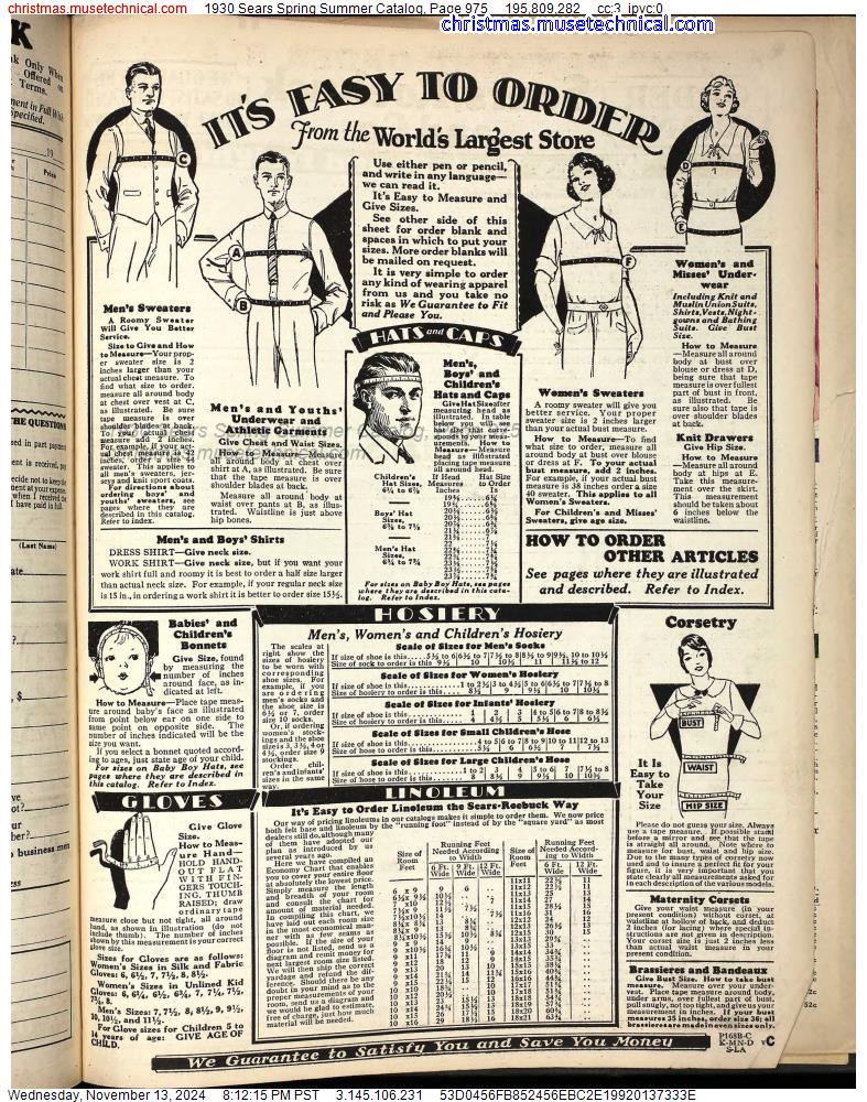 1930 Sears Spring Summer Catalog, Page 975