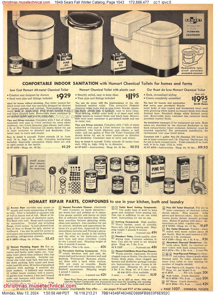 1949 Sears Fall Winter Catalog, Page 1043
