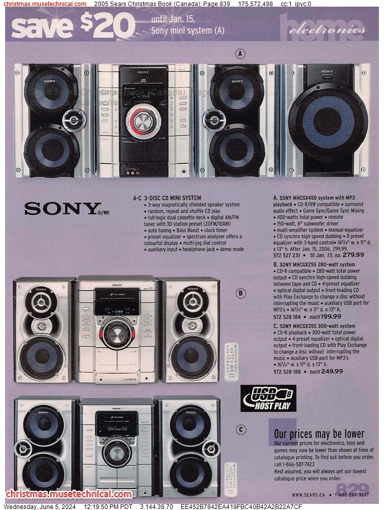 2005 Sears Christmas Book (Canada), Page 839