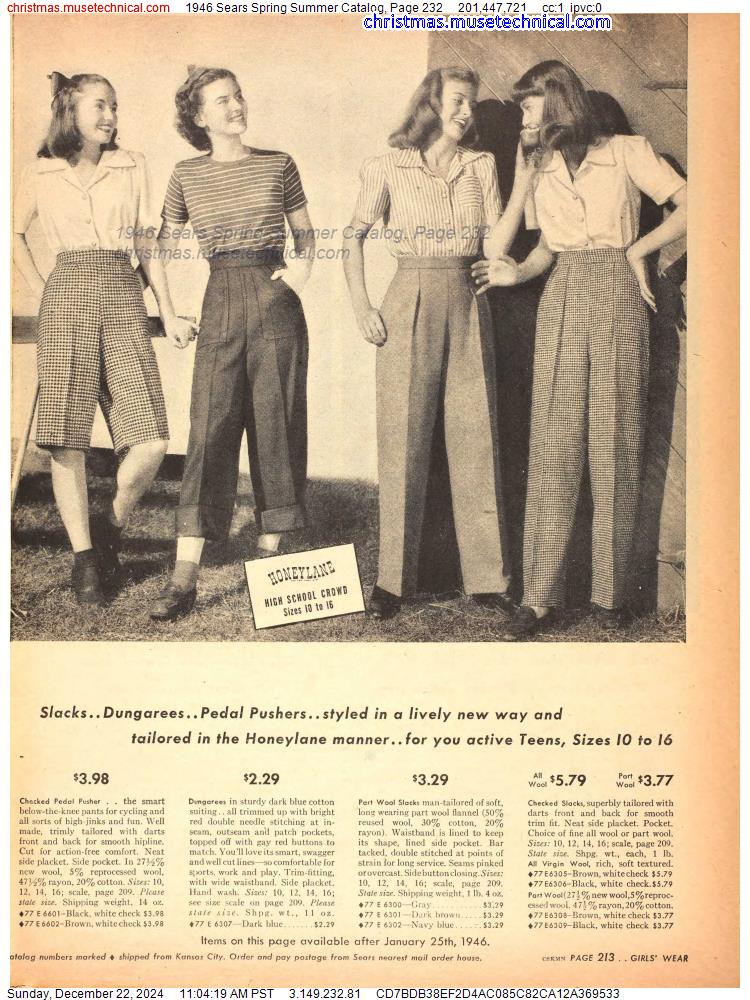 1946 Sears Spring Summer Catalog, Page 232