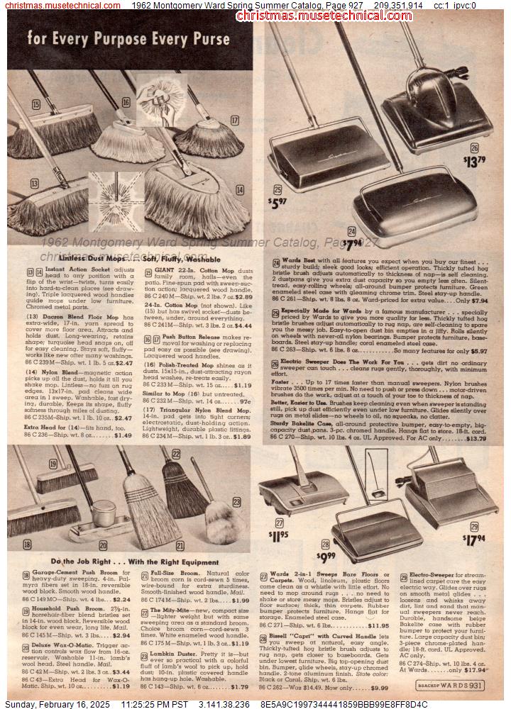 1962 Montgomery Ward Spring Summer Catalog, Page 927