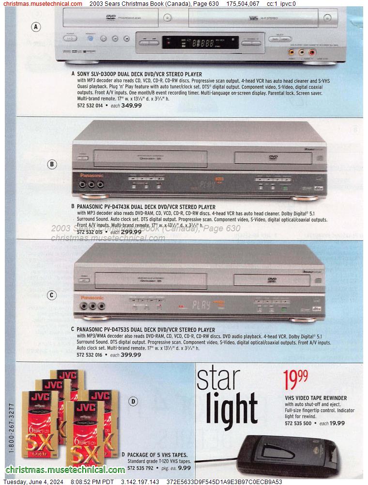 2003 Sears Christmas Book (Canada), Page 630