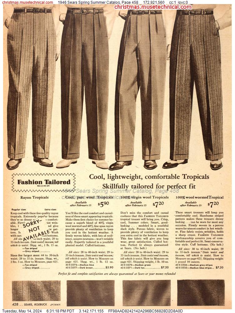 1946 Sears Spring Summer Catalog, Page 458