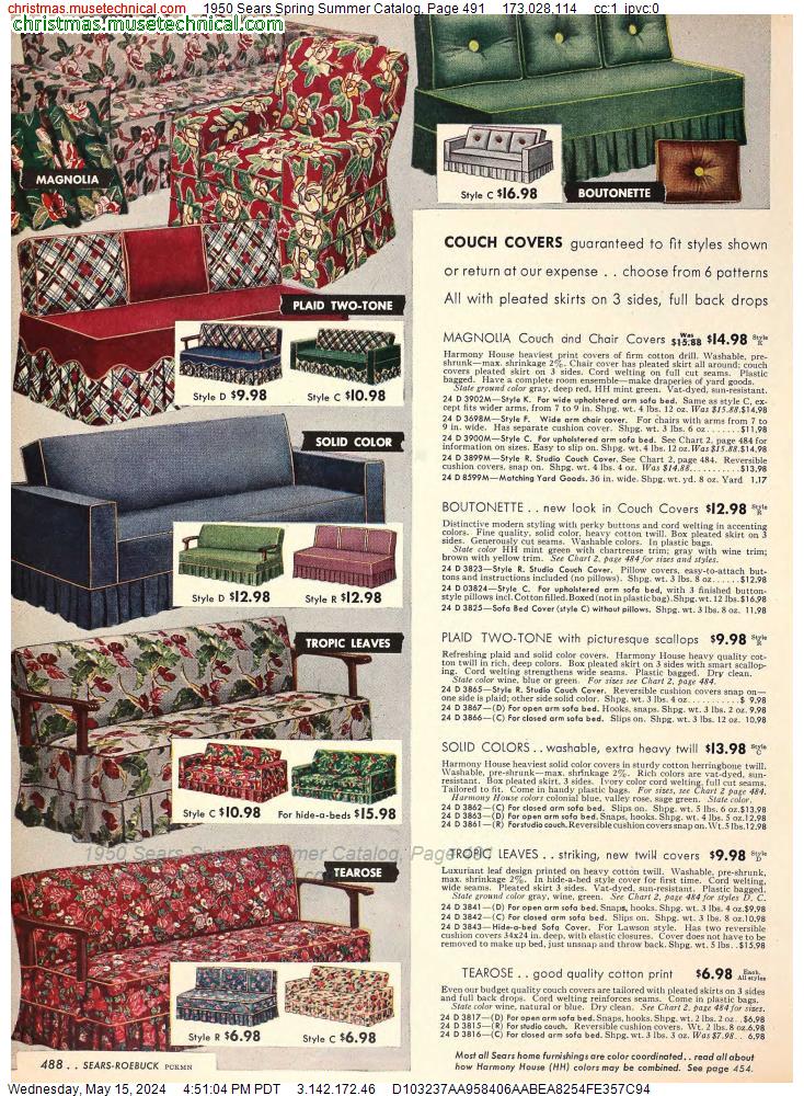 1950 Sears Spring Summer Catalog, Page 491