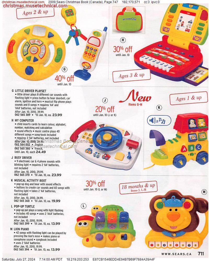 2009 Sears Christmas Book (Canada), Page 747