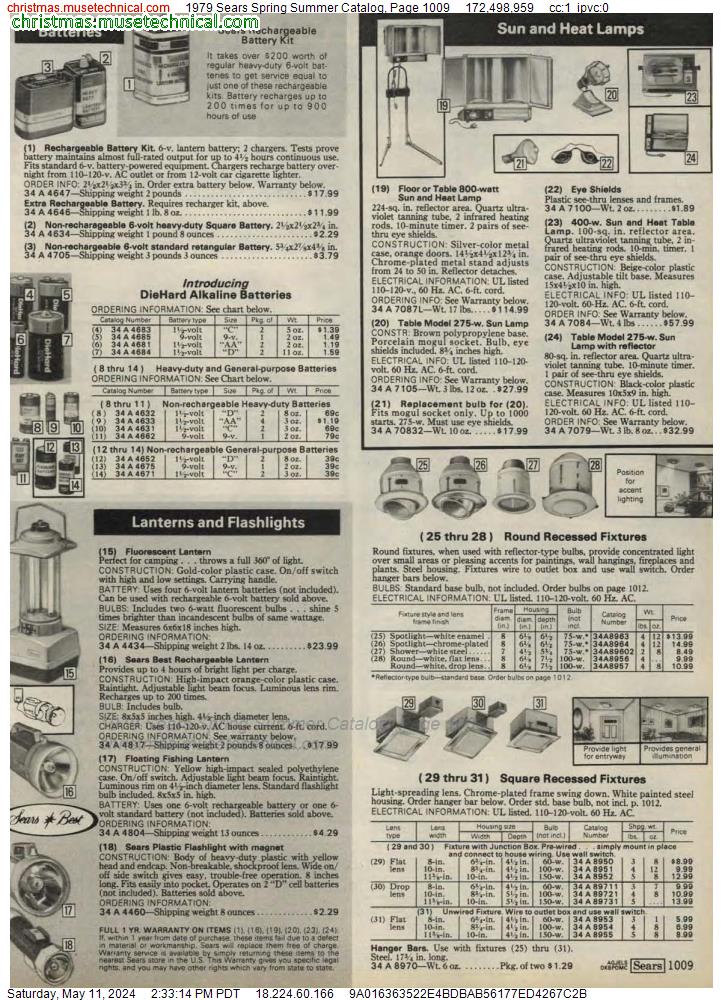 1979 Sears Spring Summer Catalog, Page 1009