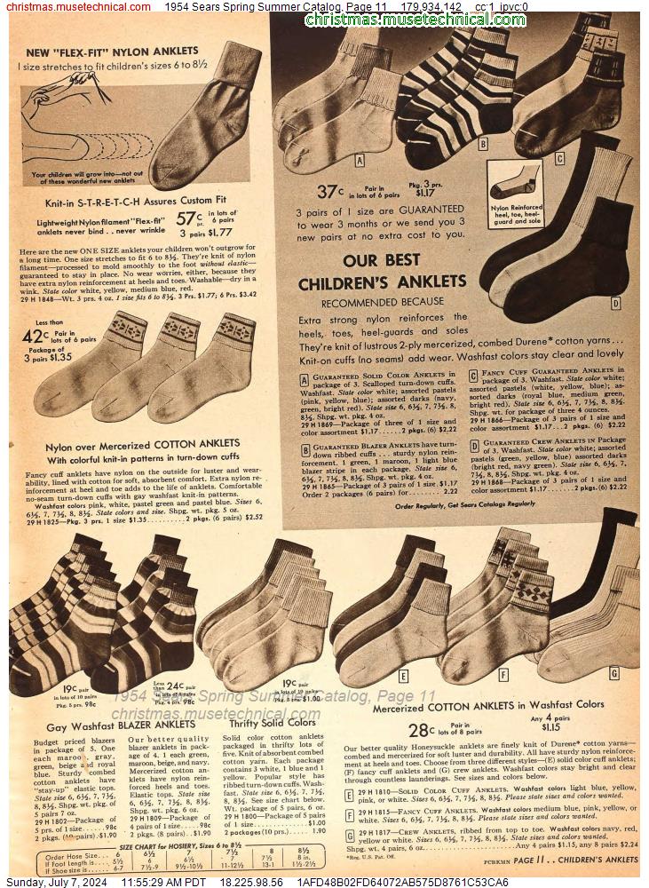 1954 Sears Spring Summer Catalog, Page 11