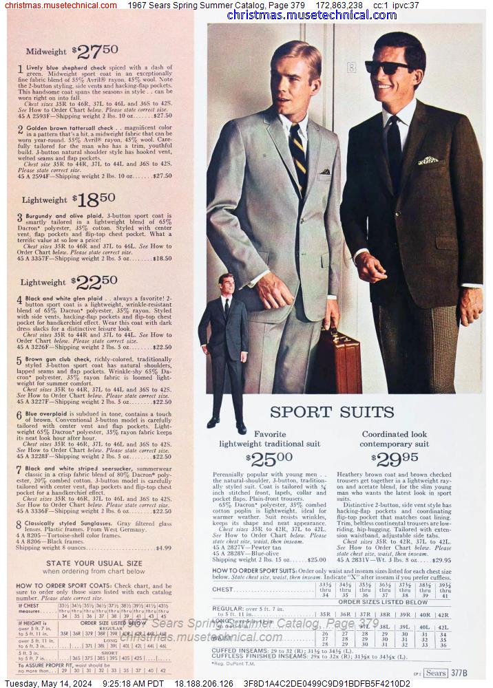 1967 Sears Spring Summer Catalog, Page 379