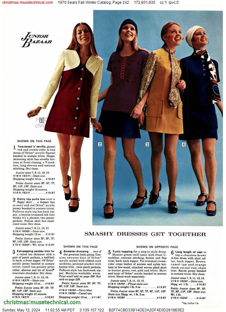 1970 Sears Fall Winter Catalog, Page 242