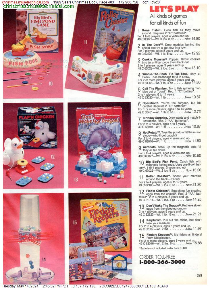 1989 Sears Christmas Book, Page 403