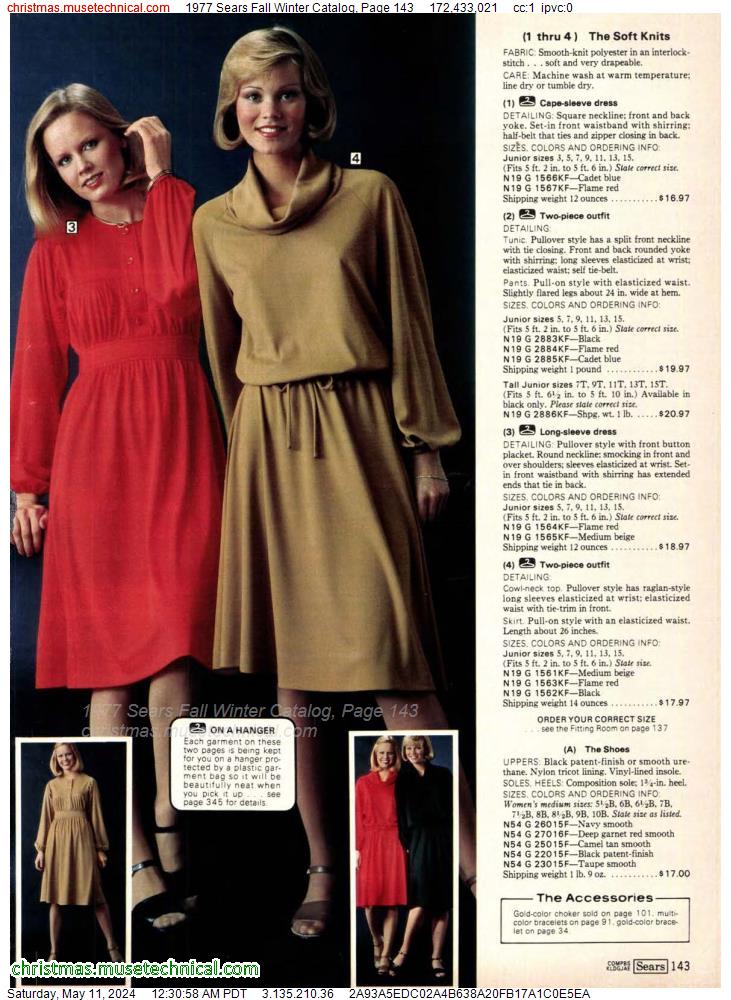 1977 Sears Fall Winter Catalog, Page 143