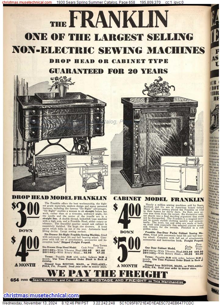 1930 Sears Spring Summer Catalog, Page 658