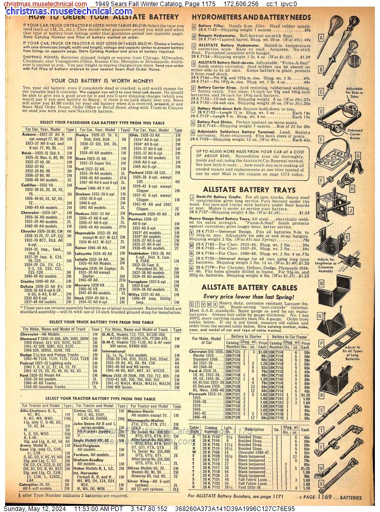 1949 Sears Fall Winter Catalog, Page 1175