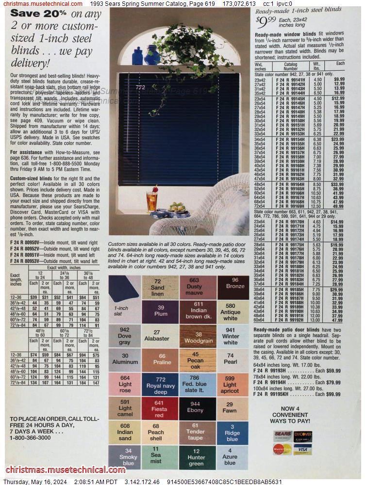 1993 Sears Spring Summer Catalog, Page 619