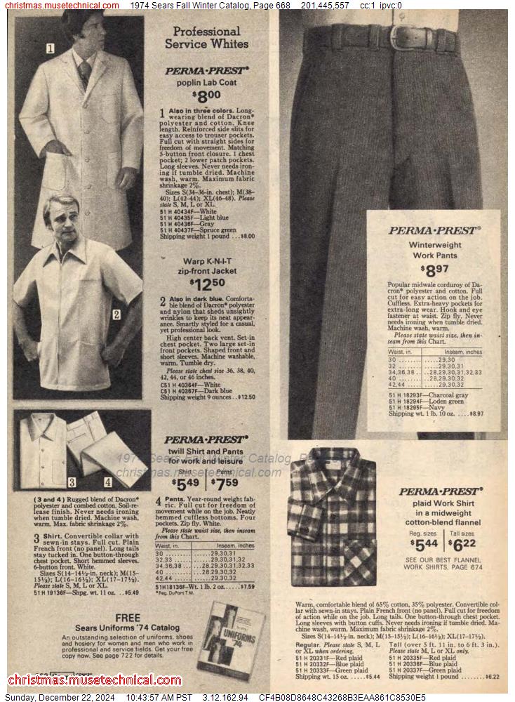 1974 Sears Fall Winter Catalog, Page 668