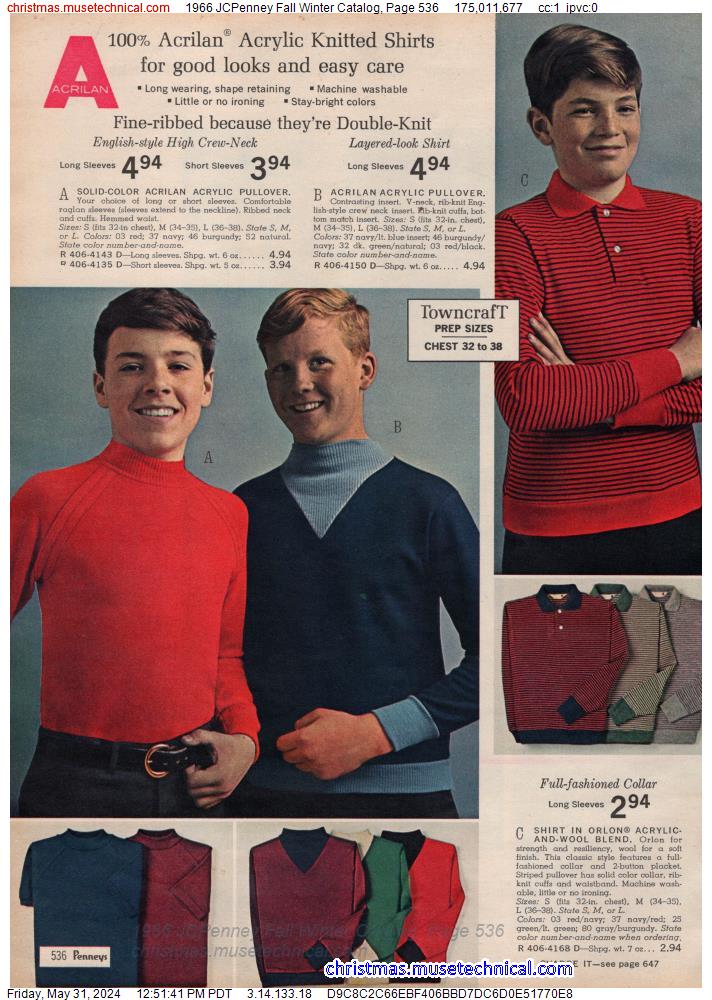 1966 JCPenney Fall Winter Catalog, Page 536