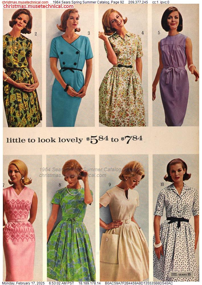 1964 Sears Spring Summer Catalog, Page 92