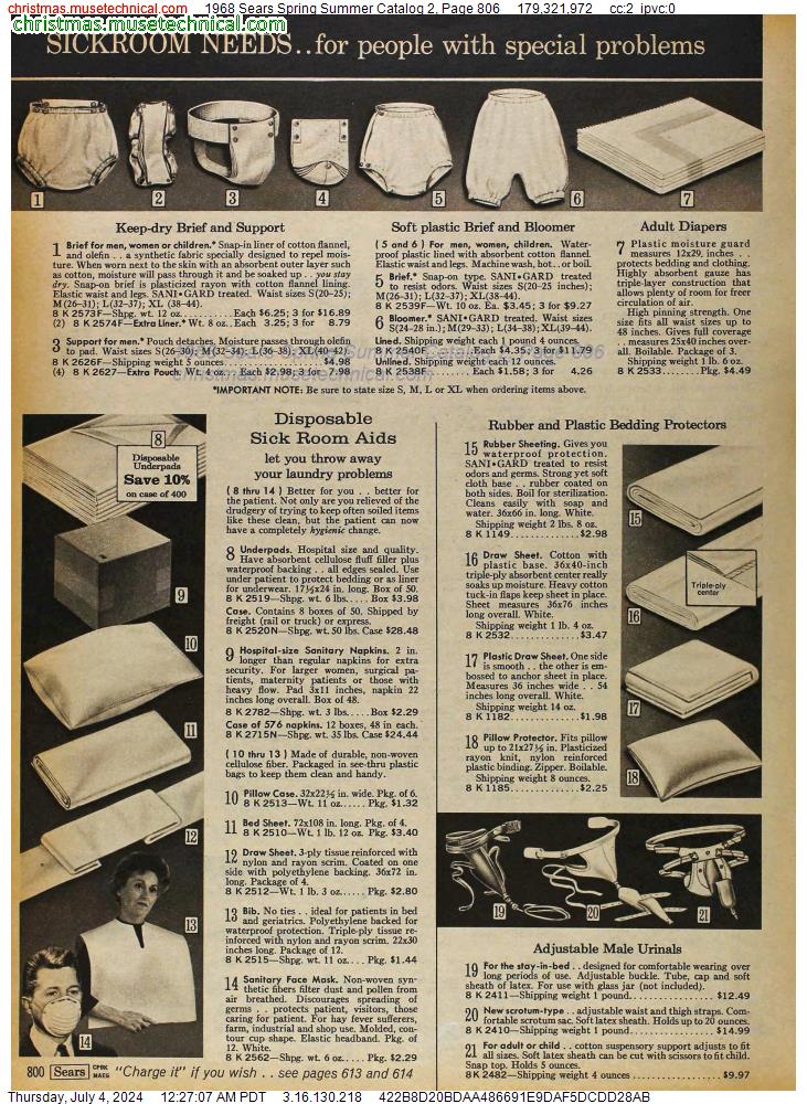 1968 Sears Spring Summer Catalog 2, Page 806