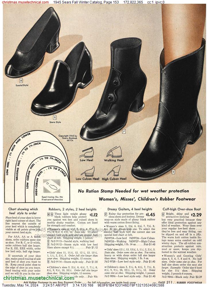1945 Sears Fall Winter Catalog, Page 153