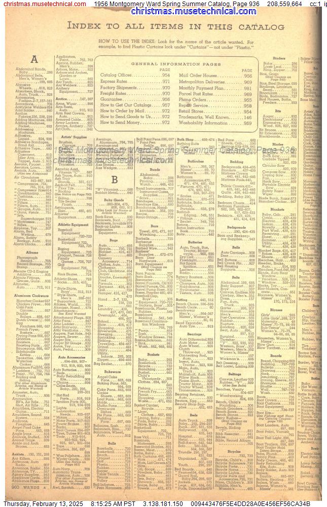 1956 Montgomery Ward Spring Summer Catalog, Page 936