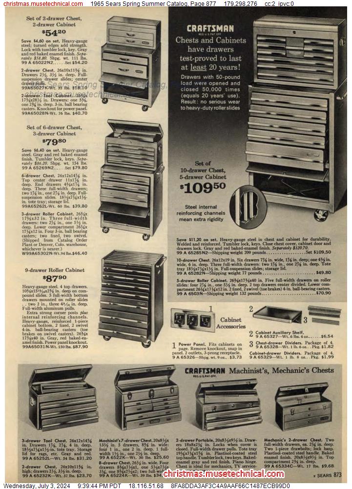 1965 Sears Spring Summer Catalog, Page 877