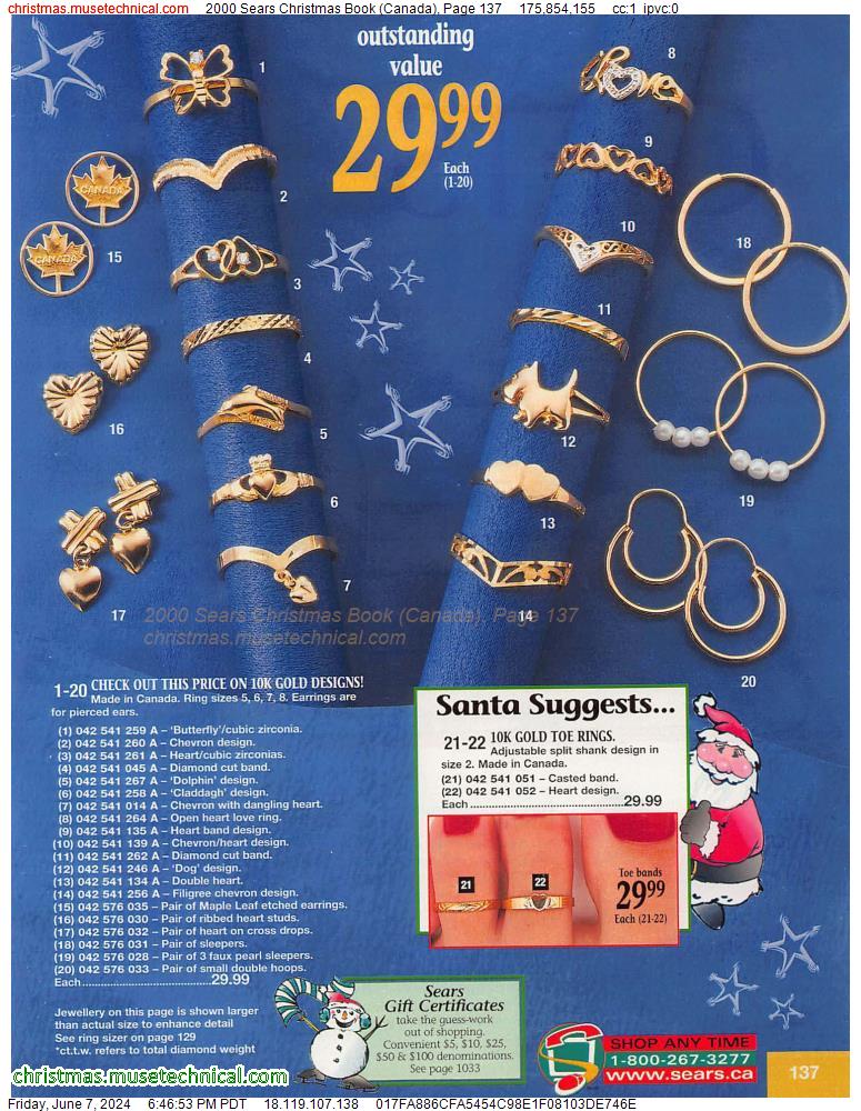 2000 Sears Christmas Book (Canada), Page 137