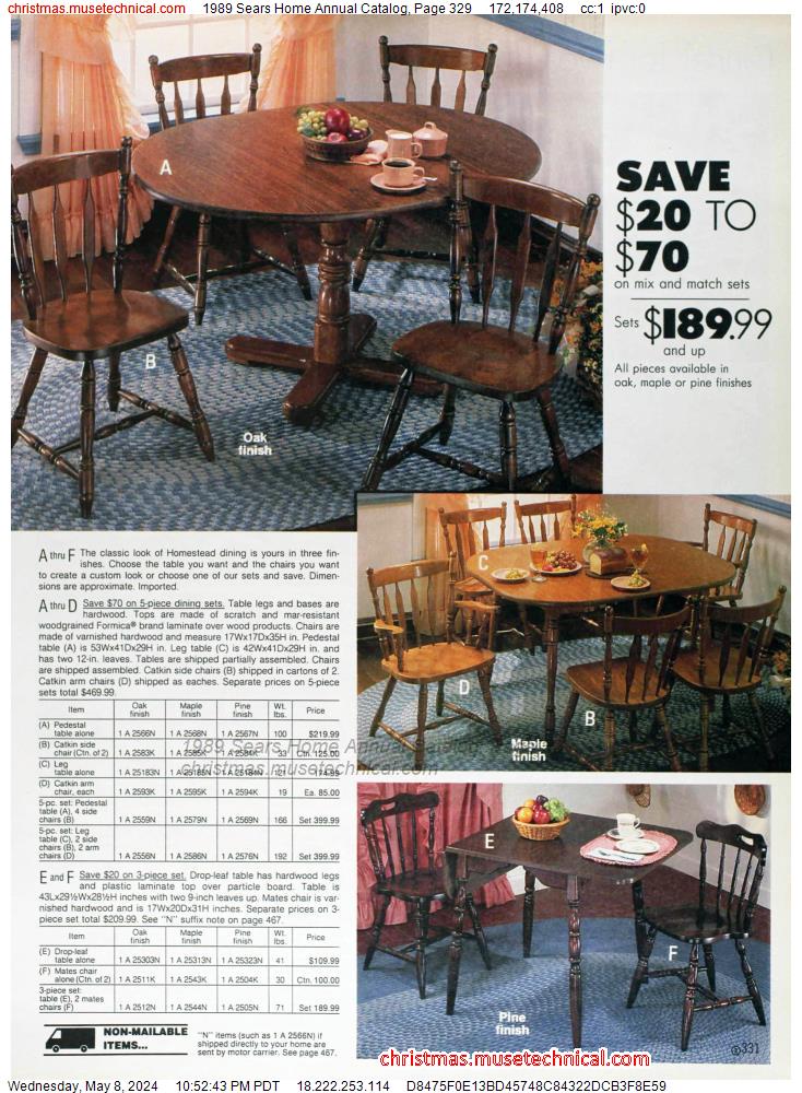 1989 Sears Home Annual Catalog, Page 329