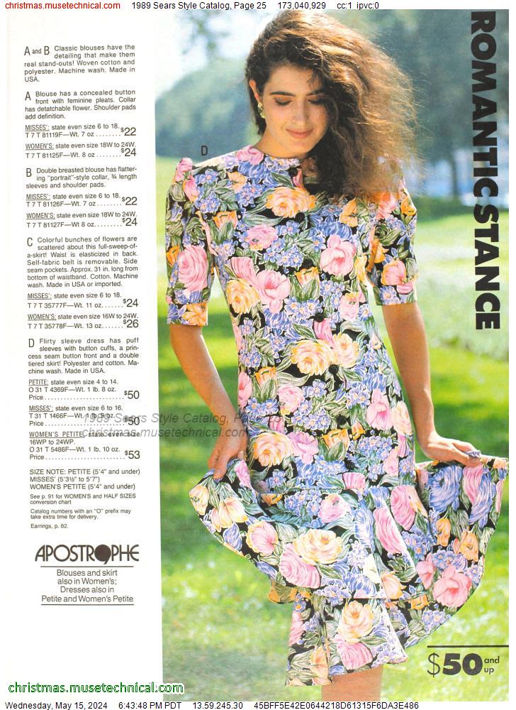1989 Sears Style Catalog, Page 25