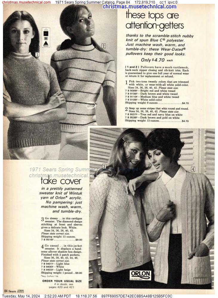 1971 Sears Spring Summer Catalog, Page 84