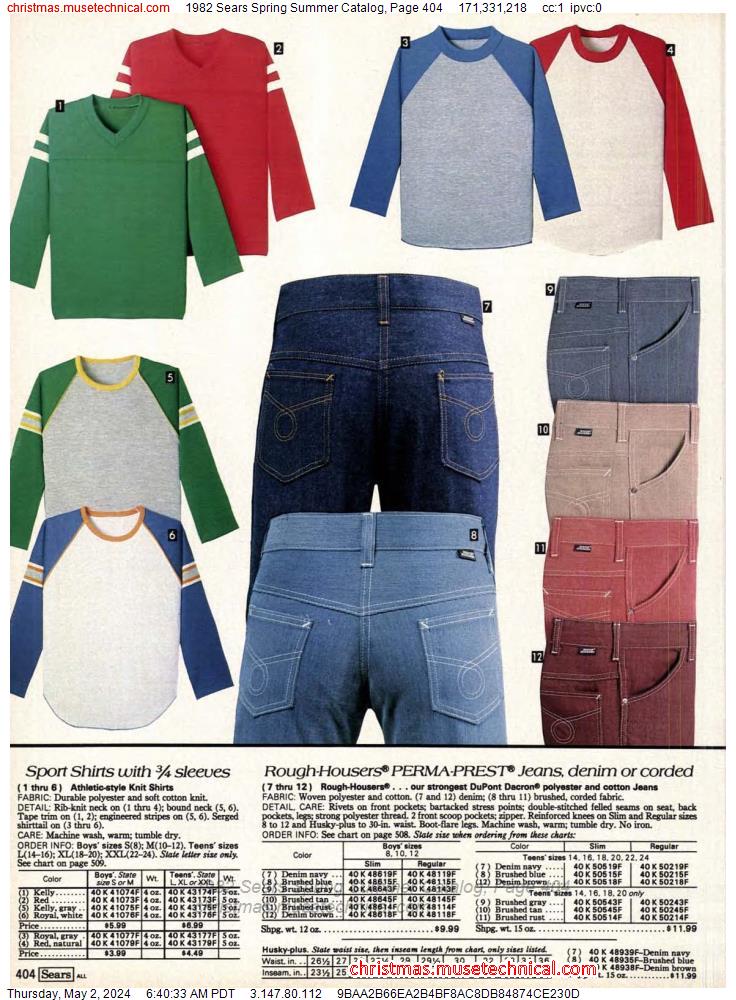 1982 Sears Spring Summer Catalog, Page 404