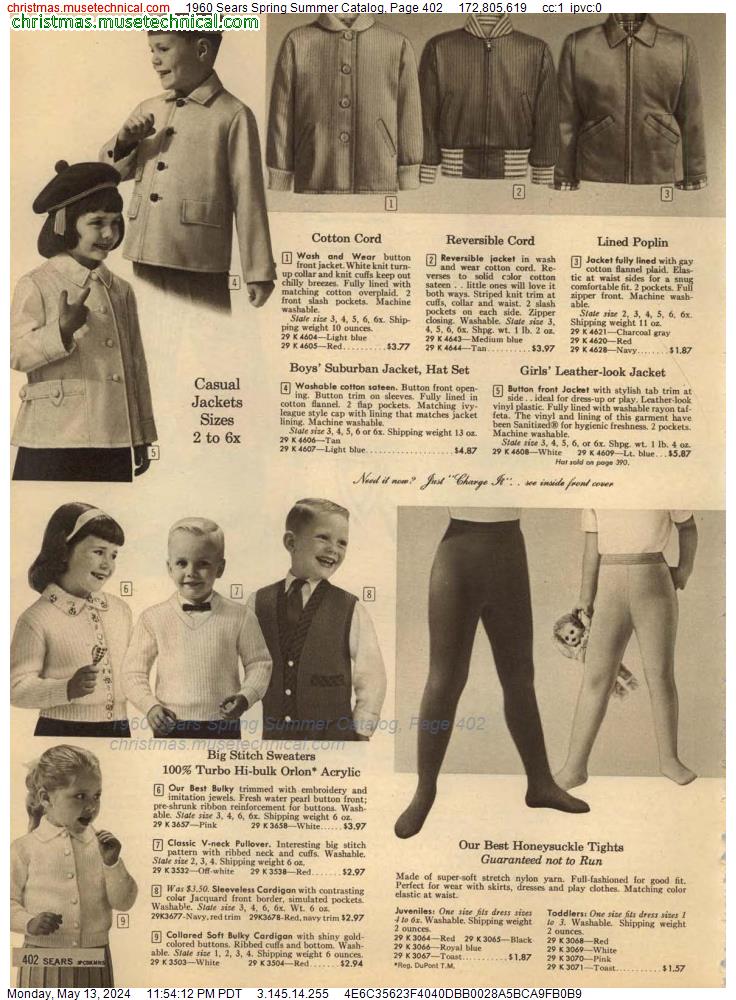 1960 Sears Spring Summer Catalog, Page 402