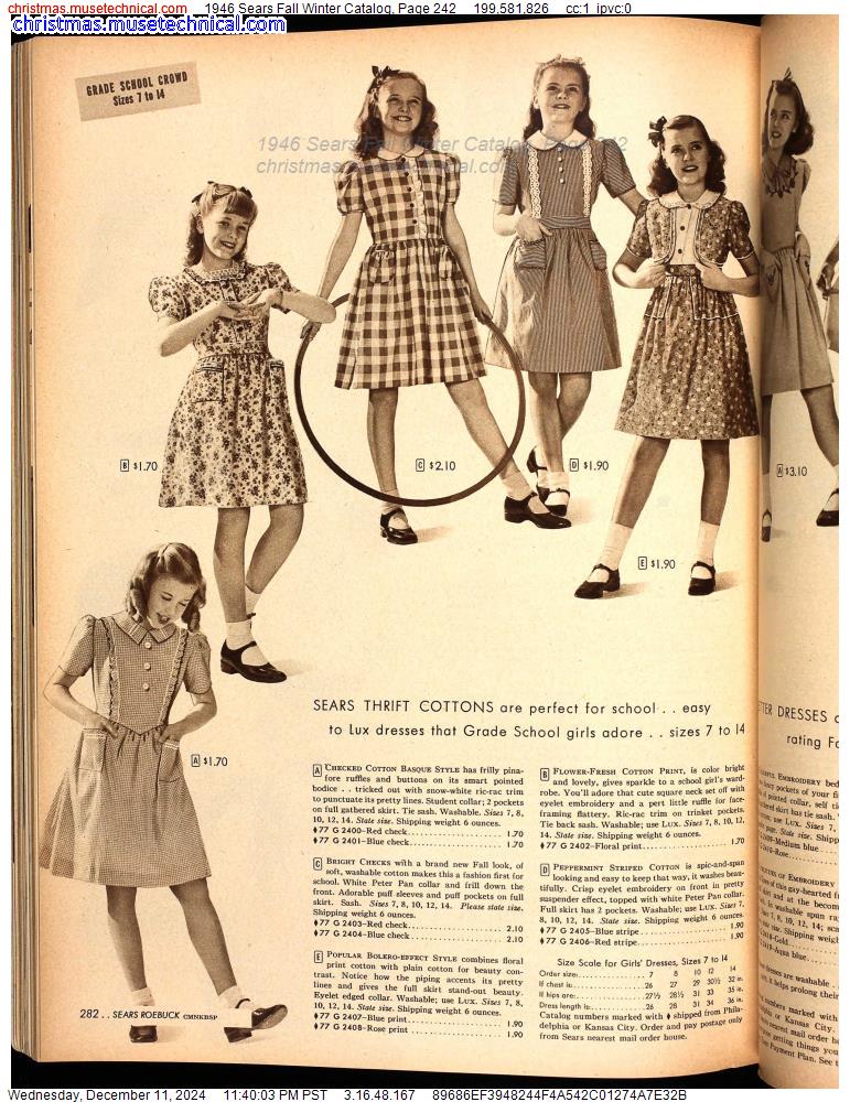 1946 Sears Fall Winter Catalog, Page 242