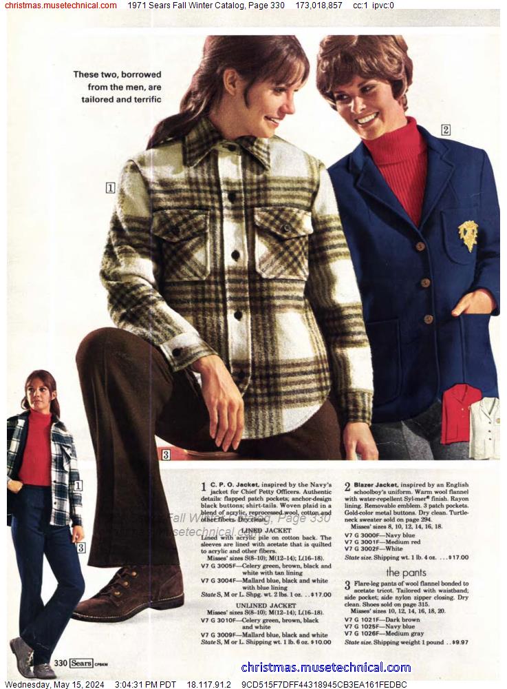 1971 Sears Fall Winter Catalog, Page 330 - Catalogs & Wishbooks
