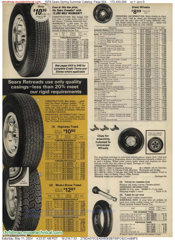 1976 Sears Spring Summer Catalog, Page 594