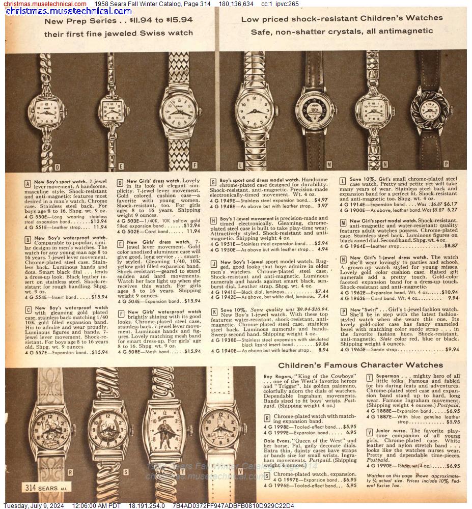 1958 Sears Fall Winter Catalog, Page 314