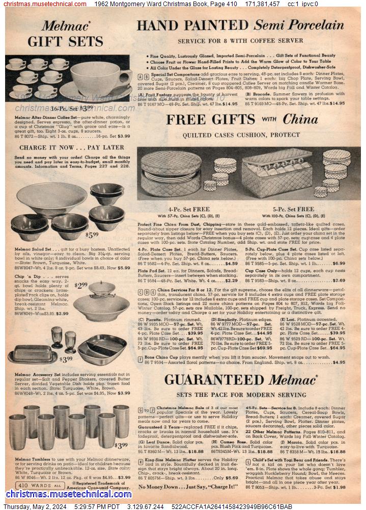1962 Montgomery Ward Christmas Book, Page 410