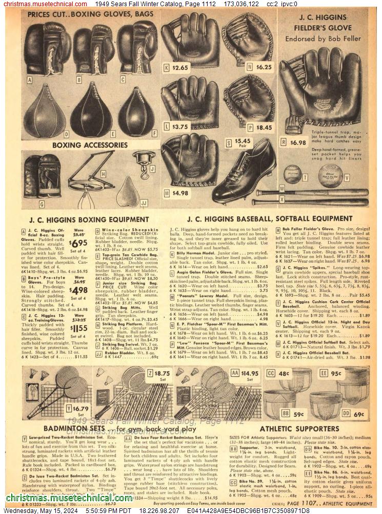 1949 Sears Fall Winter Catalog, Page 1112