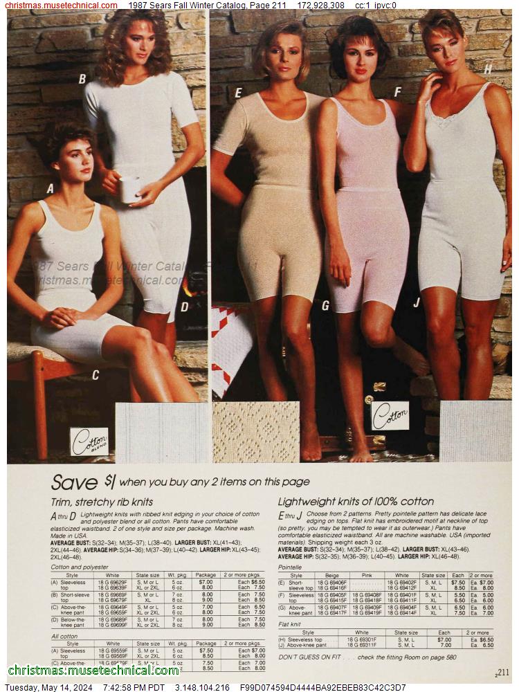 1987 Sears Fall Winter Catalog, Page 211