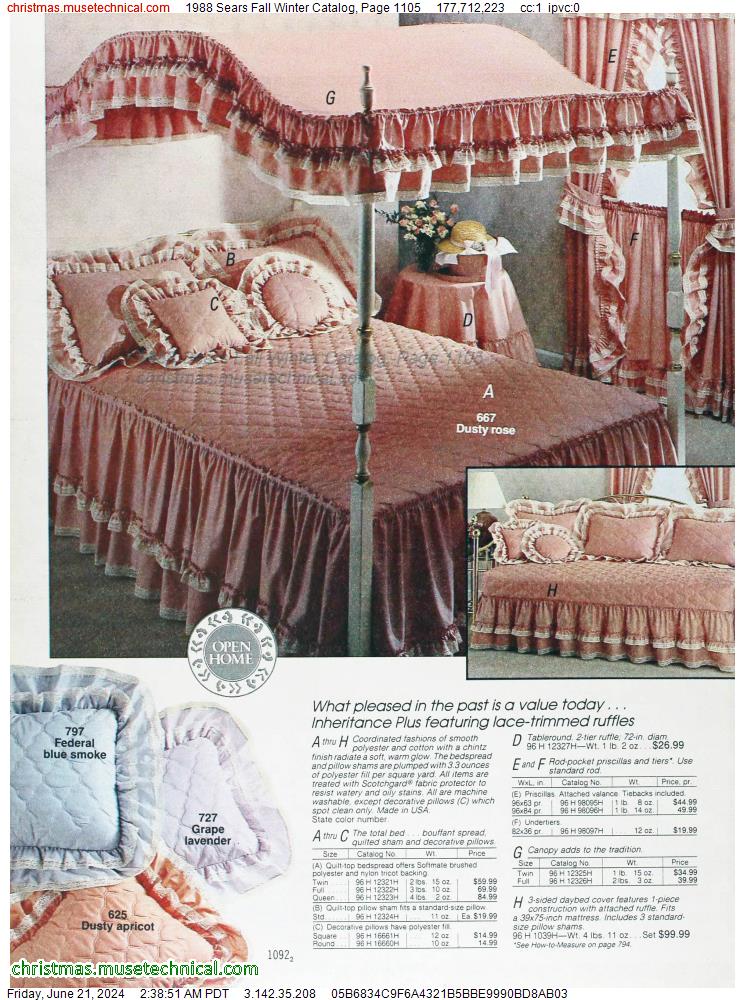 1988 Sears Fall Winter Catalog, Page 1105