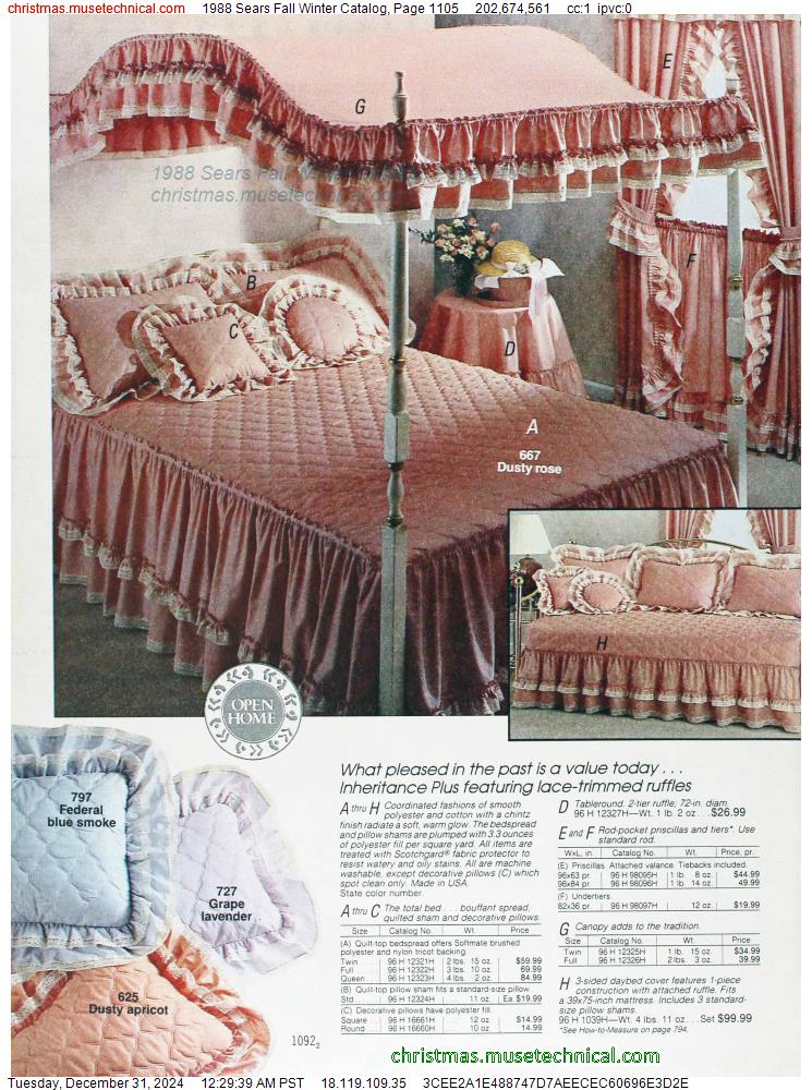 1988 Sears Fall Winter Catalog, Page 1105