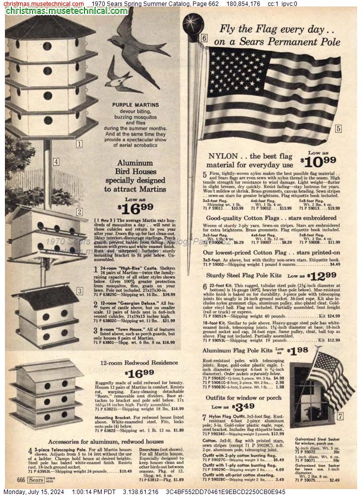 1970 Sears Spring Summer Catalog, Page 662