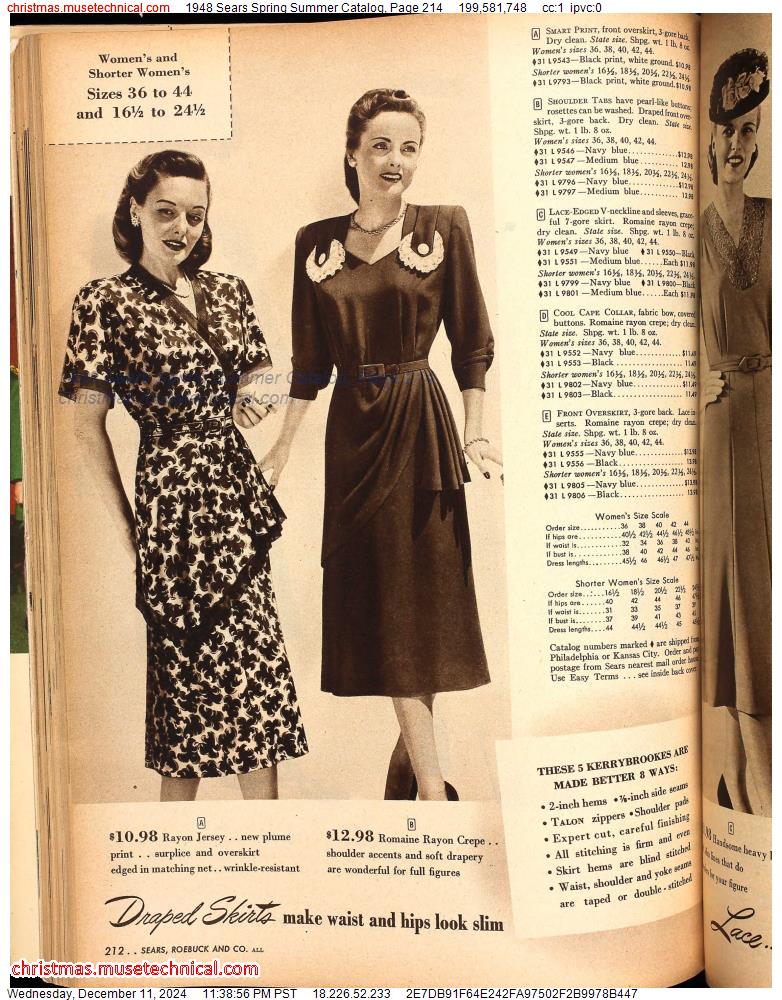 1948 Sears Spring Summer Catalog, Page 214