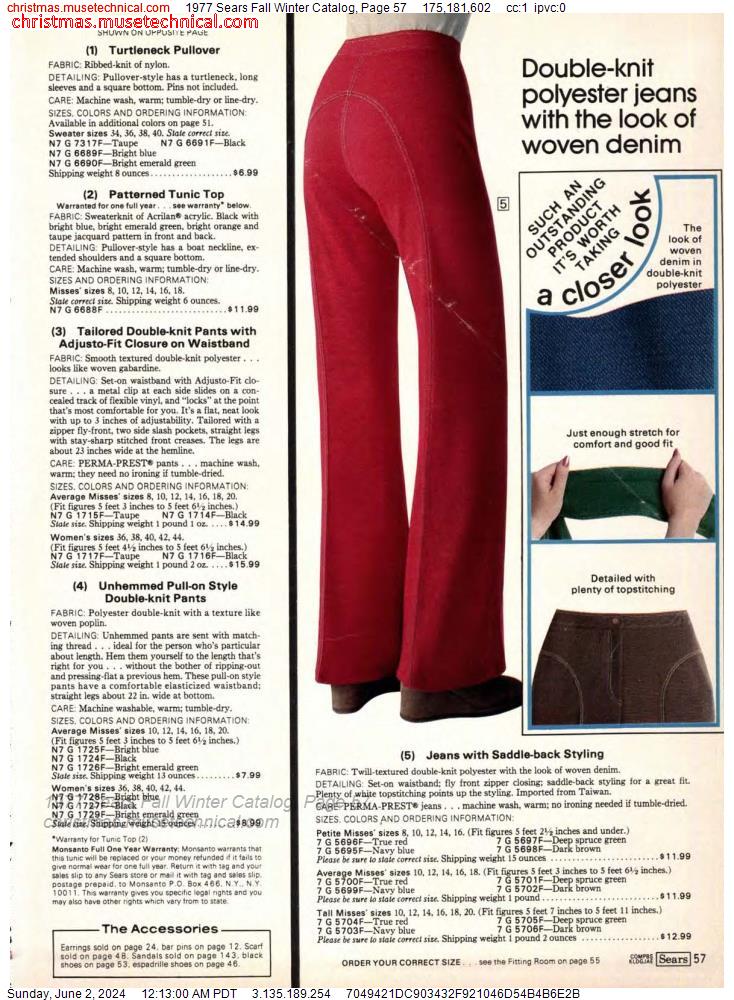 1977 Sears Fall Winter Catalog, Page 57