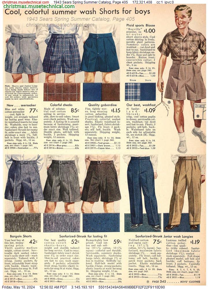 1943 Sears Spring Summer Catalog, Page 405