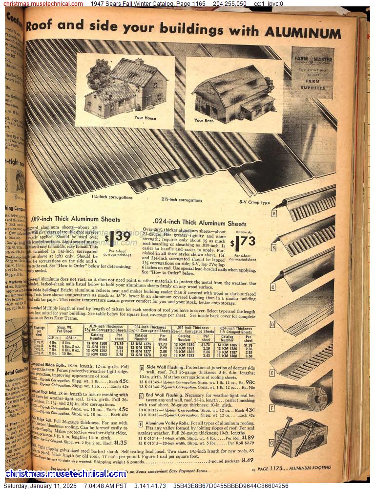 1947 Sears Fall Winter Catalog, Page 1165