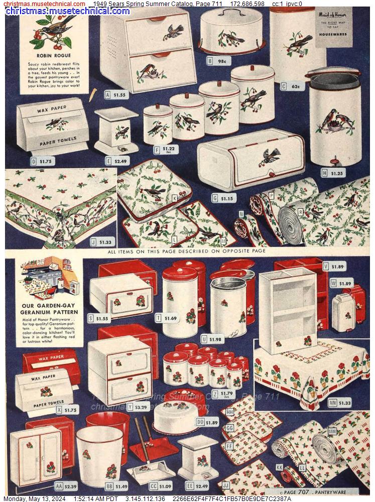 1949 Sears Spring Summer Catalog, Page 711