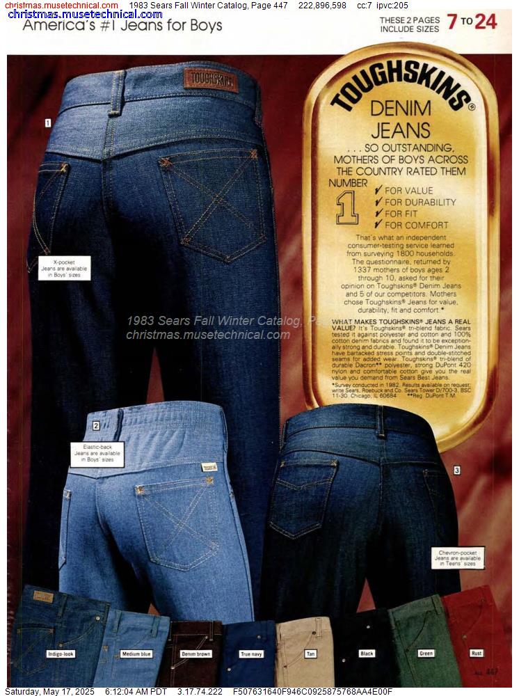 1983 Sears Fall Winter Catalog, Page 447