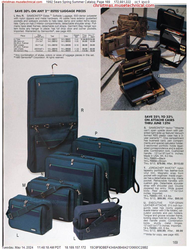 1992 Sears Spring Summer Catalog, Page 169