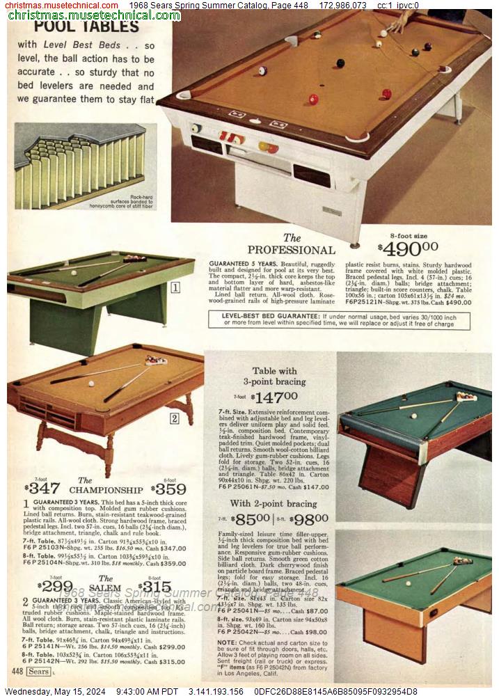 1968 Sears Spring Summer Catalog, Page 448
