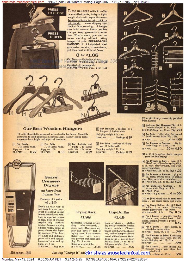 1962 Sears Fall Winter Catalog, Page 306